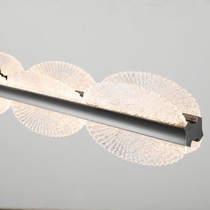 Závěsný LED lustr s dálkovým ovládáním ISOTTA 105W, Studené/Teplé/Neutrální světlo 3000K/4000K/6000K, Stmívatelné, Nastavitelná výška, Černá a stříbrná, Kov a Crystal