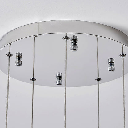 Moderní LED lustr CM526/18, 51W, Průměr 58,5cm, Nastavitelná výška, Chrom