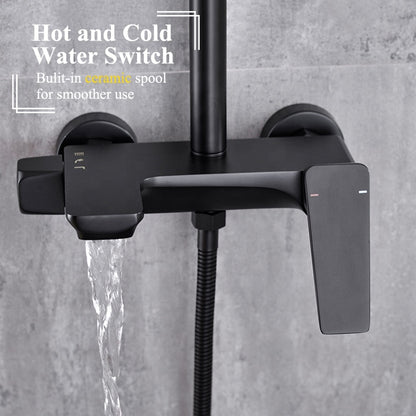 Sprchový sloupec, sanitární mosaz, černá, 9960H