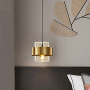 Závěsný lustr LC866/1TN, 1XE27, nastavitelná výška, sklo a kov