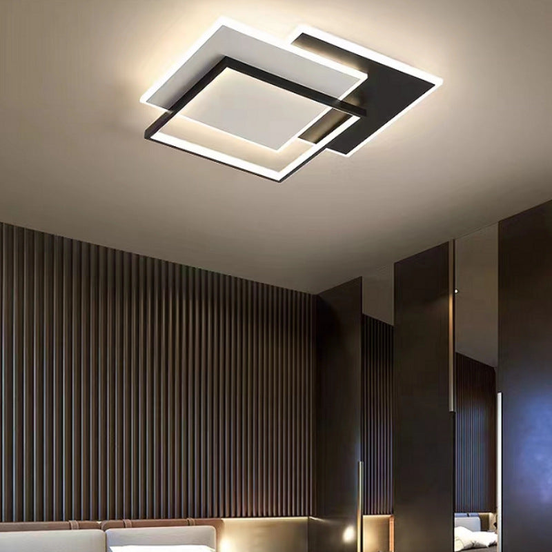 LED CHANDIER s geometrií dálkového ovládání Cubo, 120W, 3 čtverce, studené/horké/neutrální světlo, nestabilní, černé