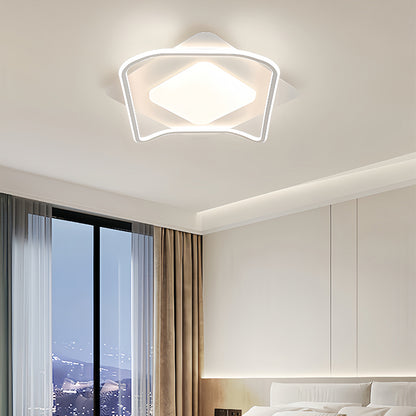 LED chtíč s moderním dálkovým ovládáním, 106W, 2 čtverce, studené/horké/neutrální světlo, nestabilní, bílé
