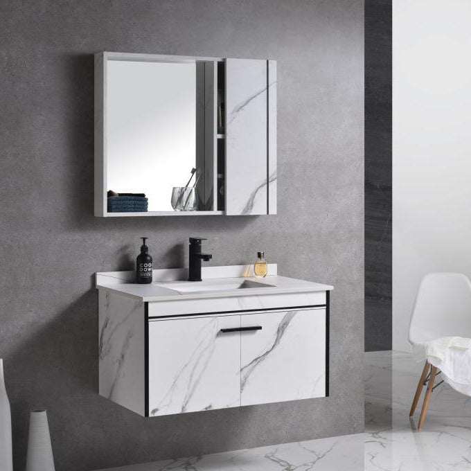 Koupelní nábytek sada 80x48cm 3 bílé -bílé kusy