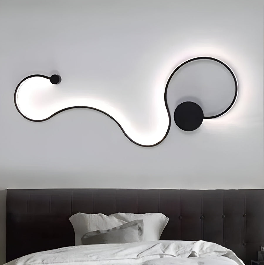 Naneste LED delilah 38W Dekorativní světlo/horký/neutrální kov a černý silikon