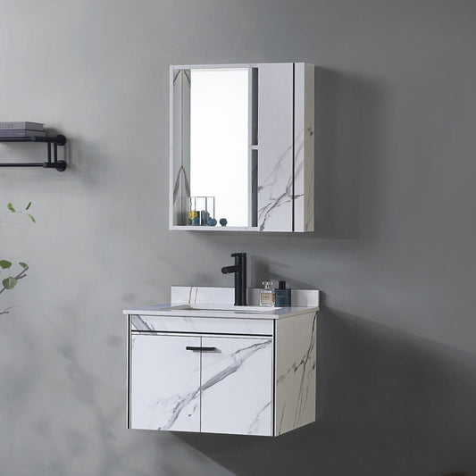 Koupelní nábytek Set 60x48cm 3 bílé -bílé kusy