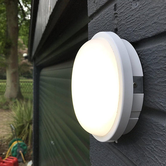 Venkovní nástěnné LED světlo AX310/162WH, teplé světlo 3000K, průměr 16,2 cm, IP65, bílé venkovní nástěnné světlo Výchozí název Alessandro Design