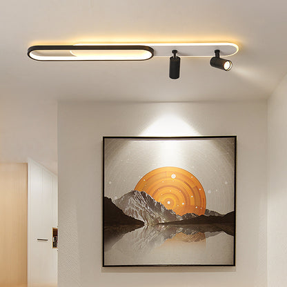 LED lustr s nastavitelným projektorem FISSO Camilla 49W, studené/teplé/neutrální světlo, černá