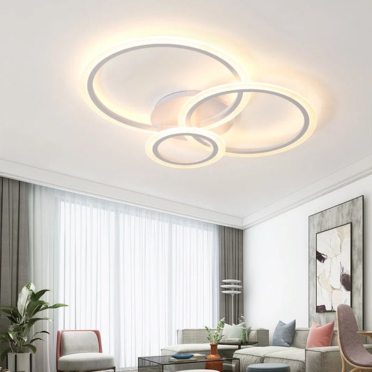 LED chtíč s betty dálkovým ovládáním 3 kruhy studené/horké/neutrální 41w bílá bílá bílá