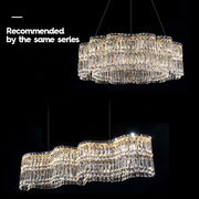 Křišťálový LED lustr s dálkovým ovládáním Regalis, délka 58 cm, lesklý chrom, teplé/studené/neutrální světlo 3000K/4000K/6000K, nastavitelná výška, stmívatelné světlo, kov a krystal