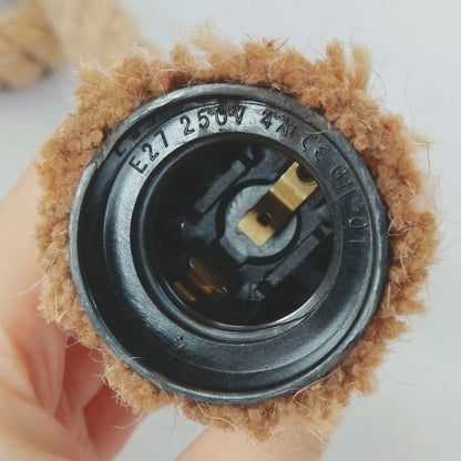 Vintage lustr LV103/130, 1xE27, Rustikální, Struna a kov, 130 cm, Černá podpěra