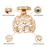 Lustr Vera, 1*E27, zlato, kov a křišťál