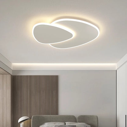 LED lustr s světlem dálkového ovládání, 98W, oválný, studený/horký/neutrální světlo, nestabilní, bílý