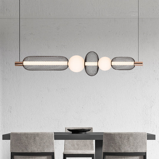 Závěsný LED lustr LM551/5BK, 28W, Světlo 3000/4000/6000K, Černý, Nastavitelná výška