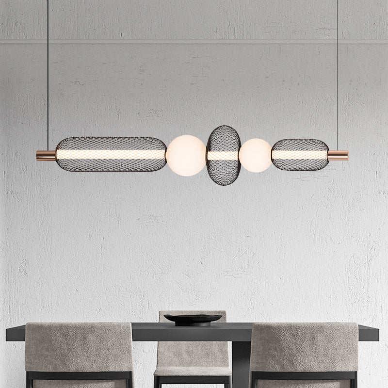 Závěsný LED lustr LM551/5BK, 28W, Světlo 3000/4000/6000K, Černý, Nastavitelná výška