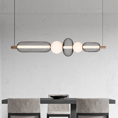 Závěsný LED lustr LM551/5BK, 28W, Světlo 3000/4000/6000K, Černý, Nastavitelná výška