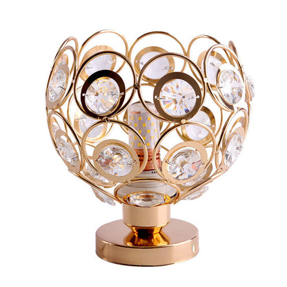 Lustr Vera, 1*E27, zlato, kov a křišťál