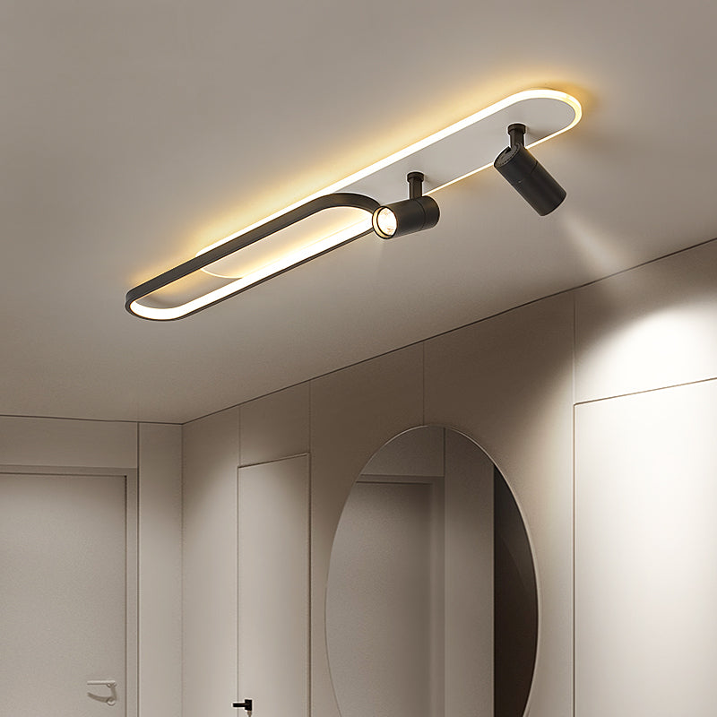 LED lustr s nastavitelným projektorem FISSO Camilla 49W, studené/teplé/neutrální světlo, černá