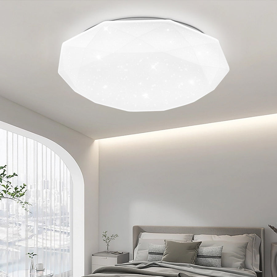 LED stropní svítidlo PL101/500WH, 51W, Průměr 49cm, Teplé/Studené/Neutrální světlo, Bílá