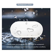 Venkovní nástěnné LED svítidlo, 12W, IP65, bílé, teplé světlo 3000K, kov