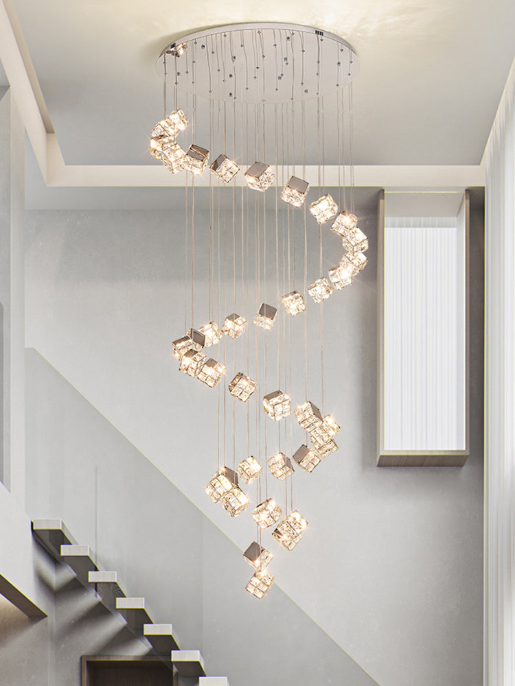 Moderní LED lustr CM526/18, 51W, Průměr 58,5cm, Nastavitelná výška, Chrom