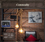 Vintage lustr LV102/150X120, 2xE27, Rustikální, Struna a kov, 150 cm, Černá podpěra