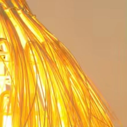 Vintage slaměný lustr LV811, 1xE27, Rustikální, 100cm