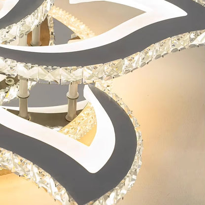 Alejandro LED lustr s dálkovým ovládáním, 71W, 4 květy, studené/teplé/neutrální stmívatelné světlo, chrom