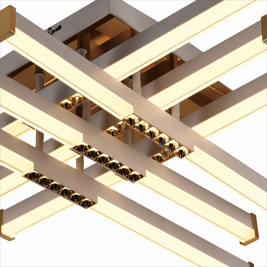 LED lustr s dálkovým ovládáním LT178/6WH, 84W, 6 prvků, studené/teplé/neutrální světlo, stmívatelný, bílý
