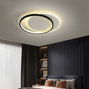 LED lustr s geometrií Chiara s dálkovým ovládáním, 120 W, 3 kruhy, studené/horké/neutrální světlo, nestabilní, černé