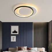 LED lustr s geometrií Chiara s dálkovým ovládáním, 120 W, 3 kruhy, studené/horké/neutrální světlo, nestabilní, černé