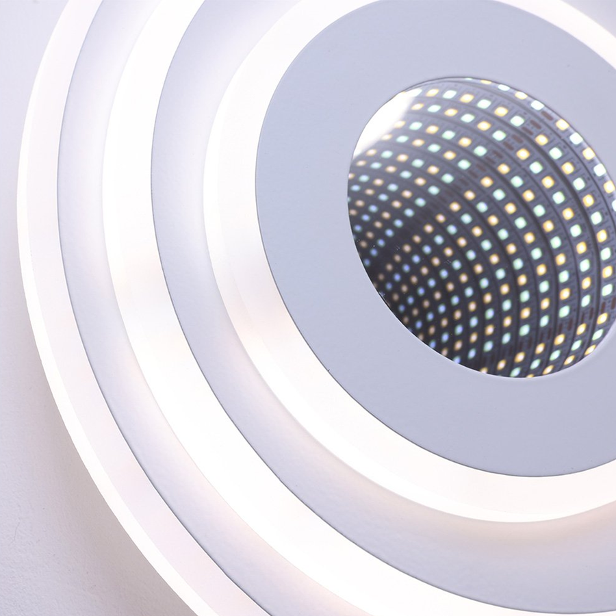 LED lustr NEXA ROTUND 3D 38W, studené/teplé/neutrální světlo, bílá