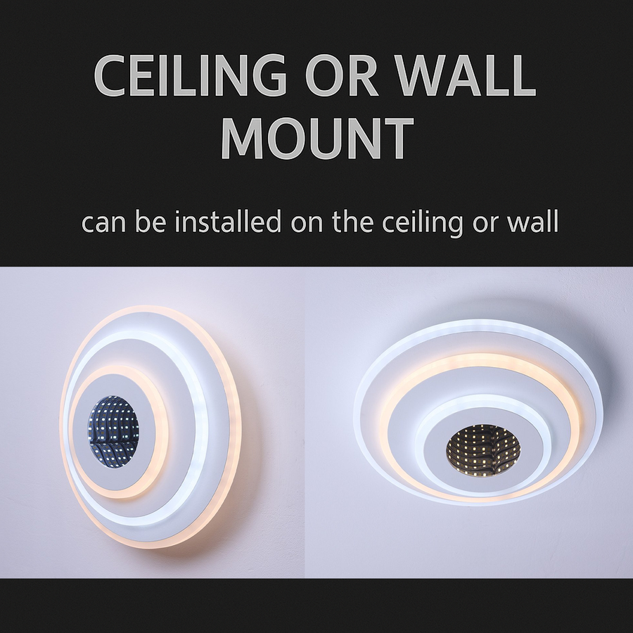 LED lustr NEXA ROTUND 3D 38W, studené/teplé/neutrální světlo, bílá