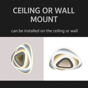 LED lustr NEXA Triangle 3D 36W, bílý, studené/teplé/neutrální světlo