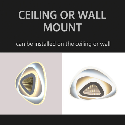 LED lustr NEXA Triangle 3D 36W, bílý, studené/teplé/neutrální světlo