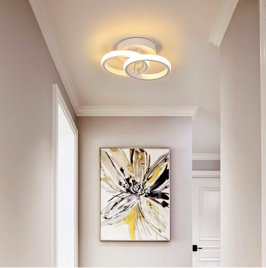 LED Vertex Lulus cirkuluje superponované kruhy, 44W, 2 kruhy, chladné/horké/neutrální světlo, bílé