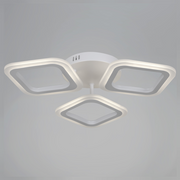 LED lustr ERIKA 24W, 3 čtverce, neutrální světlo, bílá