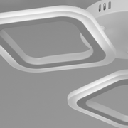 LED lustr ERIKA 24W, 3 čtverce, neutrální světlo, bílá