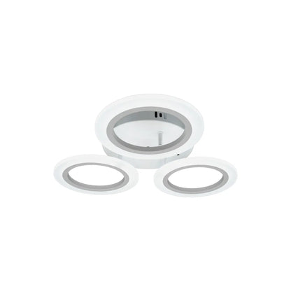 LED LED LED Crina, 24W, 3 kruhy, neutrální světlo, bílá