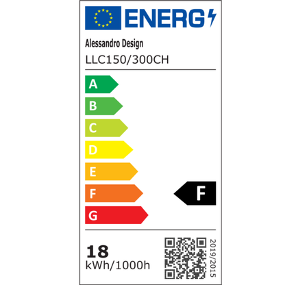 LED lustr s dálkovým ovládáním a krystalem VERTUS 18W, 30cm, Kruh, Studené/Teplé/Neutrální světlo, Stmívatelné, Chrom