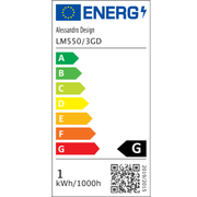 Závěsný LED lustr LM550/3GD, 12W, Světlo 3000/4000/6000K, Zlato