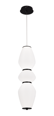 Závěsný lustr LT022/3WH, 3xE27, Průměr 66 cm, Výška 16,5 cm, IP20, Bílý, Plexisklo, Žehlička, Žárovky nejsou součástí balení