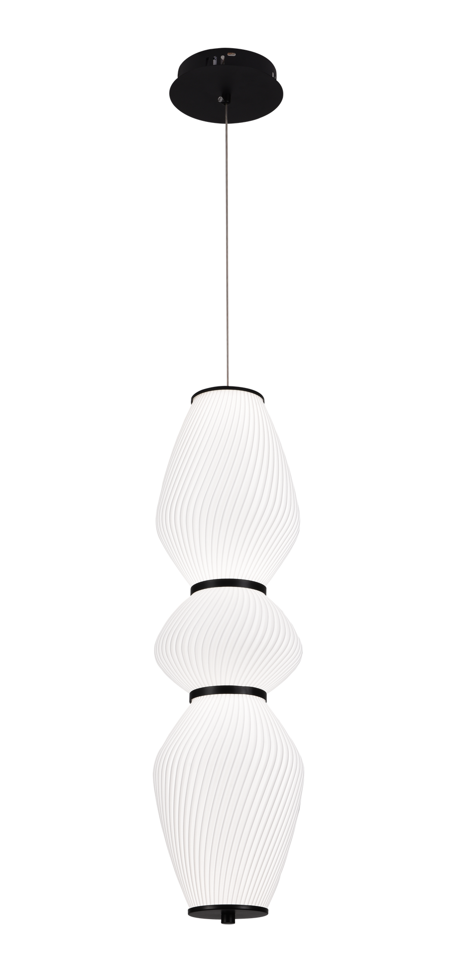 Závěsný lustr LT022/3WH, 3xE27, Průměr 66 cm, Výška 16,5 cm, IP20, Bílý, Plexisklo, Žehlička, Žárovky nejsou součástí balení