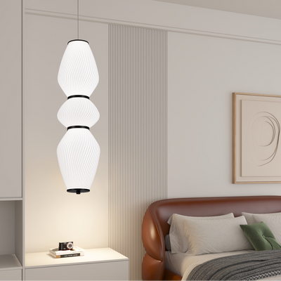 Závěsný lustr LT022/3WH, 3xE27, Průměr 66 cm, Výška 16,5 cm, IP20, Bílý, Plexisklo, Žehlička, Žárovky nejsou součástí balení