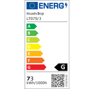 LED lustr s dálkovým ovládáním a krystalem NOVA ROTONDA RGB 73W, 3 kruhy, Studené/Teplé/Neutrální světlo, Stmívatelné, Lesklý chrom