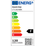 LED lustr s dálkovým ovládáním ELLA 120W, 6 čtverců, studené/teplé/neutrální světlo, stmívatelné, černá, kov a akryl