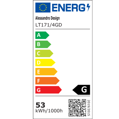 LED lustr s dálkovým ovládáním LINEX, 54W, světlo 3000K/4000K/6000K, stmívatelný, zlatý