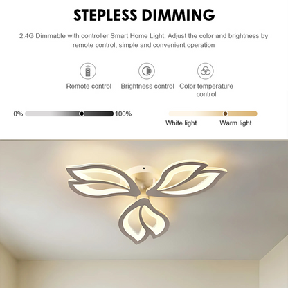 LED lustr s dálkovým ovládáním LILY 44W, 3 Elements, Studené/Teplé/Neutrální světlo, Stmívatelné, Bílá