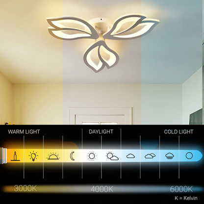 LED lustr s dálkovým ovládáním LILY 44W, 3 Elements, Studené/Teplé/Neutrální světlo, Stmívatelné, Bílá