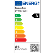 LED lustr s dálkovým ovládáním LILY 86W, 5 Elements, Studené/Teplé/Neutrální světlo, Stmívatelné, Bílá