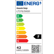 Závěsný LED lustr s dálkovým ovládáním FAUSTO II, 42W, studené/teplé/neutrální světlo, stmívatelný, výškově nastavitelný, zlatý